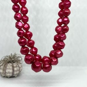Hot Pink Two Layered Beaded Necklace!